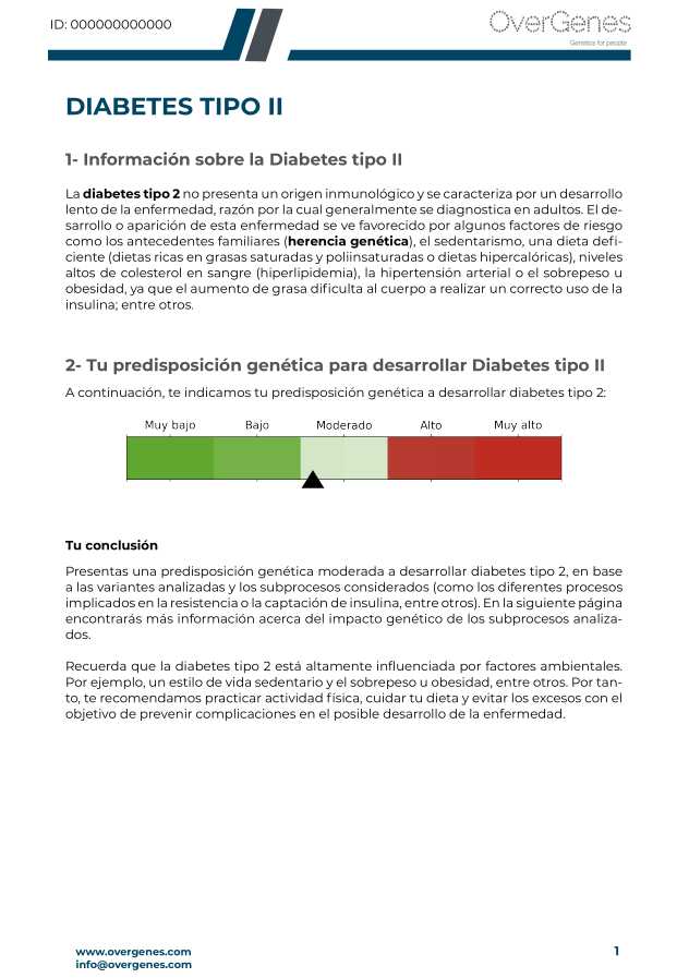 Portada del informe MyPrevention Diabetes de Overgenes